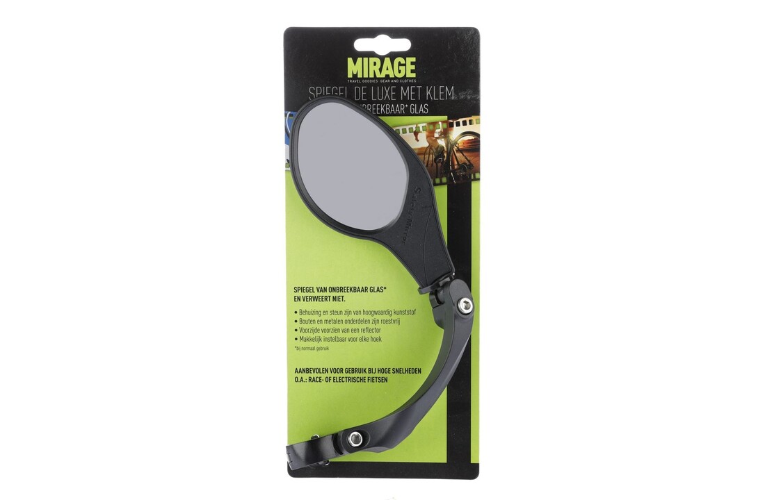 Mirage Draaibare Fietsspiegel Links 9 CM Zwart