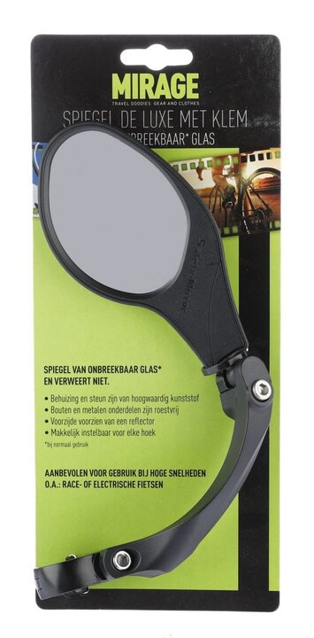 Mirage Draaibare Fietsspiegel Links 9 CM Zwart