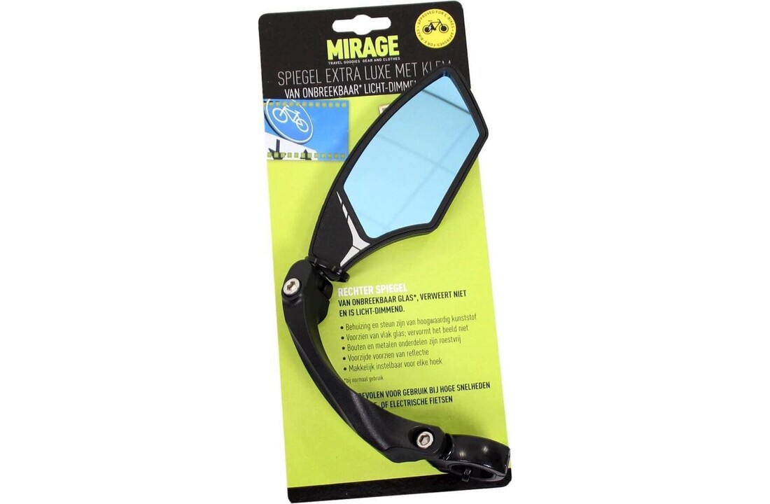 Mirage Luxe Speed Pedelec Fietsspiegel Rechts - Zwart - Licht Dimmend Glas