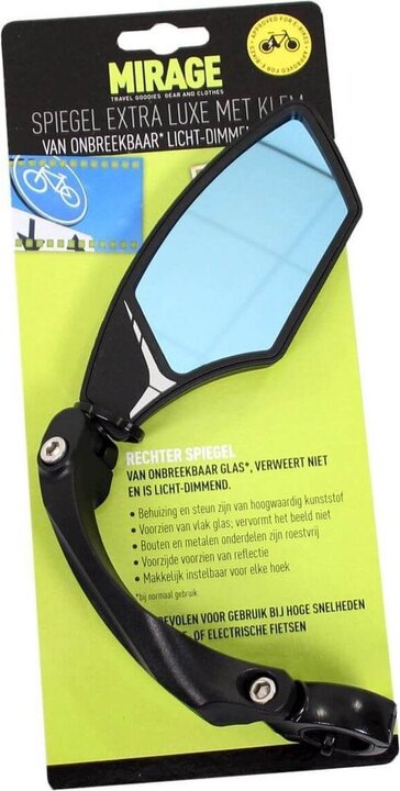 Mirage Luxe Speed Pedelec Fietsspiegel Rechts - Zwart - Licht Dimmend Glas