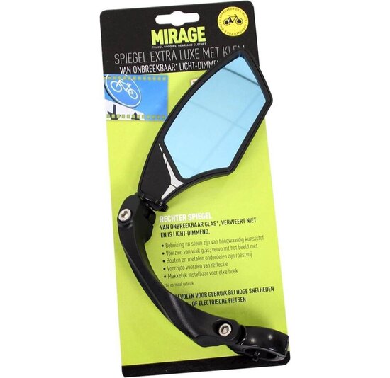 Mirage Luxe Speed Pedelec Fietsspiegel Rechts - Zwart - Licht Dimmend Glas