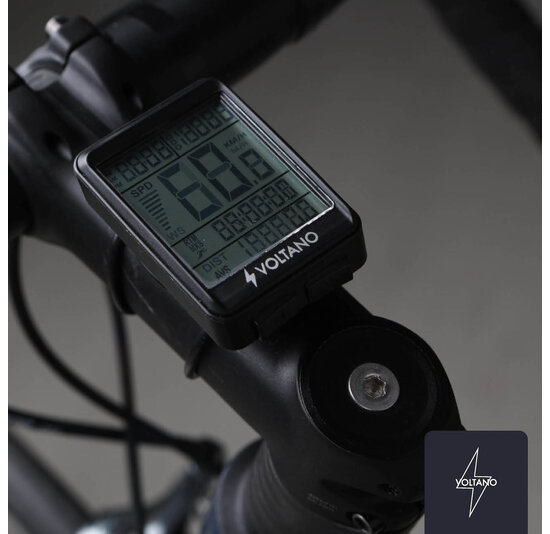 Voltano Draadloze Fietscomputer 2.1 inch - Zwart - 21 Functies - Waterdicht