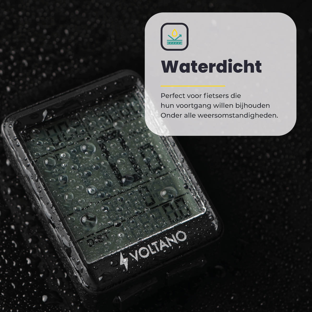 Voltano Draadloze Fietscomputer 2.1 inch - Zwart - 21 Functies - Waterdicht