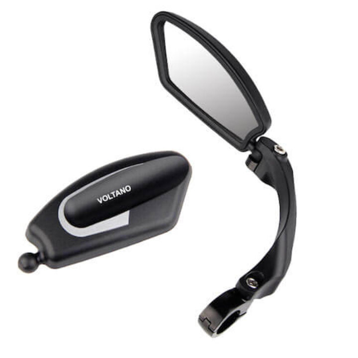 Voltano Fietsspiegel Links - Roestvrijstaal - Extra Stevig - Wegklapbaar
