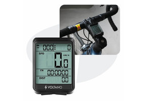 Voltano Draadloze Fietscomputer 2.1 inch - Zwart - 21 Functies - Waterdicht