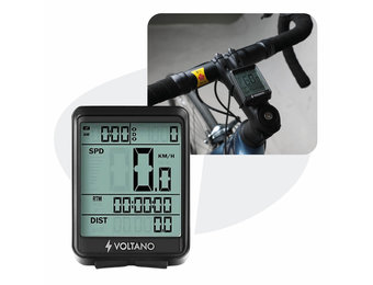 Voltano Draadloze Fietscomputer 2.1 inch - Zwart - 21 Functies - Waterdicht
