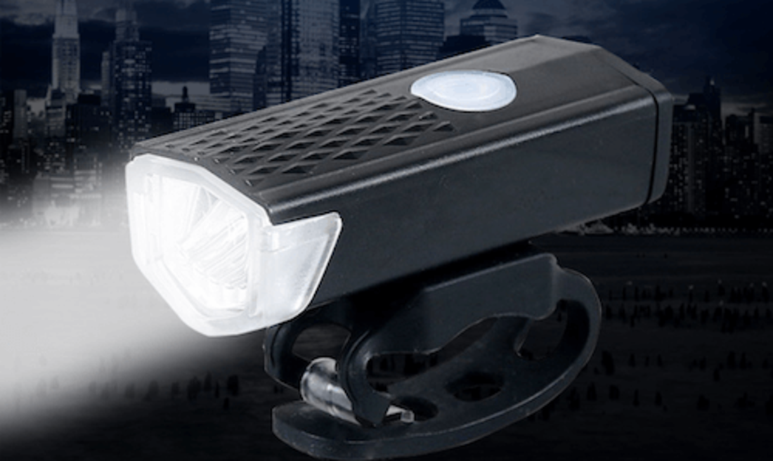 Voltano Led Fietsverlichtingset Met USB Aansluiting - Voor En Achterlicht