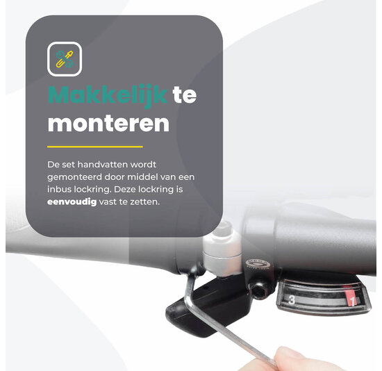 Voltano Leren Fietshandvatten Bruin - Ergonomisch Gevormd - Met Inbus Lock On