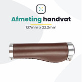 Voltano Leren Fietshandvatten Bruin - Ergonomisch Gevormd - Met Inbus Lock On