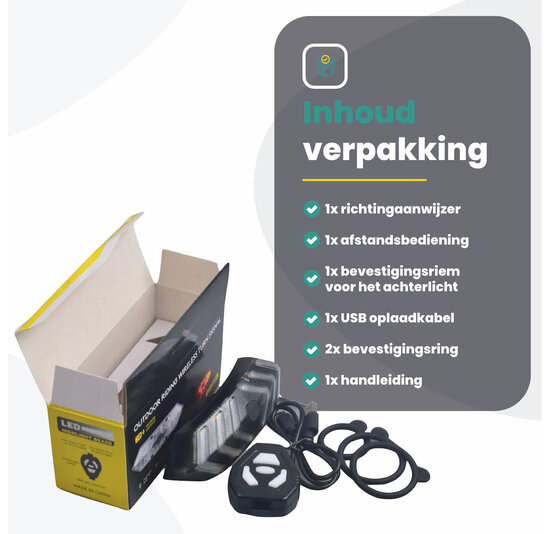 Voltano Fiets Richtingaanwijzer - Knipperlicht - USB