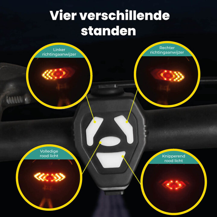 Voltano Fiets Richtingaanwijzer - Knipperlicht - USB