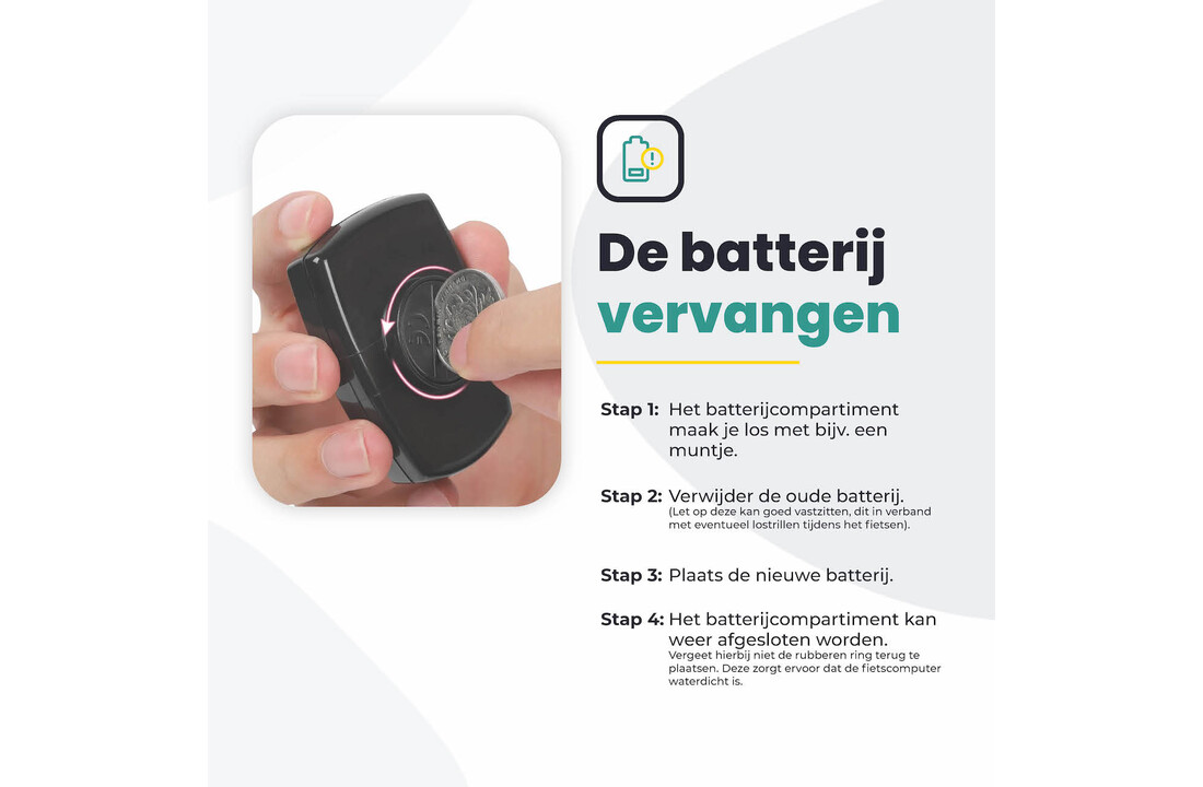 Voltano Fietscomputer Draadloos – Zwart / Oranje - Waterdicht