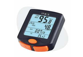 Voltano Fietscomputer Draadloos – Zwart / Oranje