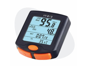 Voltano Fietscomputer Draadloos – Zwart / Oranje