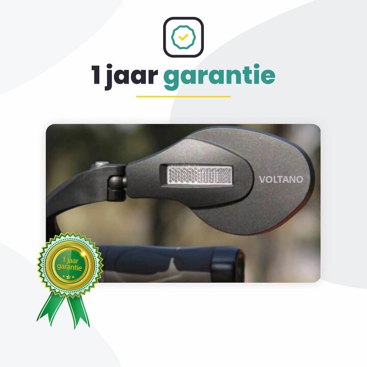 Voltano Fietsspiegel Links Draaibaar - Zwart - 9CM