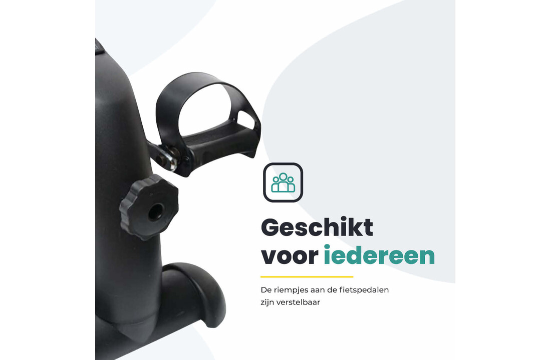 Voltano Bureaufiets - Met Display - Mini-hometrainer - Stoelfiets - Pedaaltrainer - Zwart