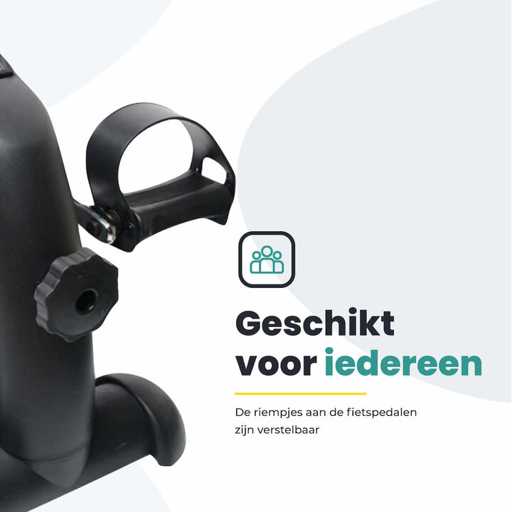 Voltano Bureaufiets - Met Display - Mini-hometrainer - Stoelfiets - Pedaaltrainer - Zwart