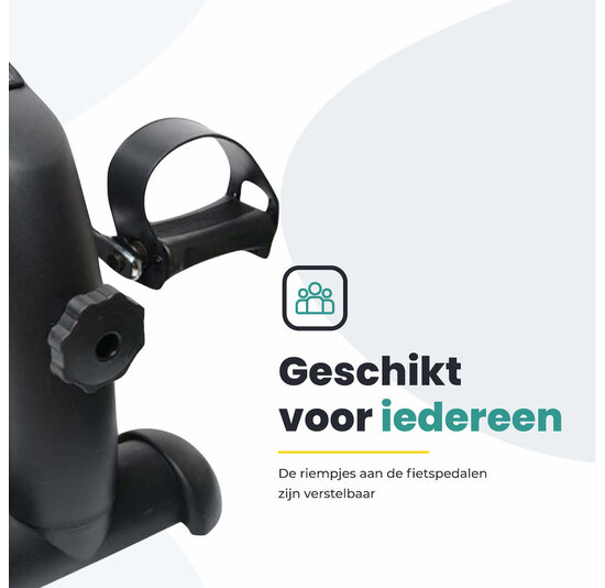 Voltano Bureaufiets - Met Display - Mini-hometrainer - Stoelfiets - Pedaaltrainer - Zwart