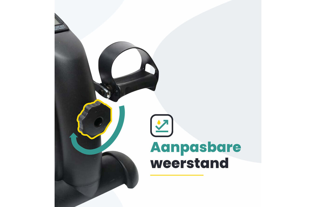 Voltano Bureaufiets - Met Display - Mini-hometrainer - Stoelfiets - Pedaaltrainer - Zwart