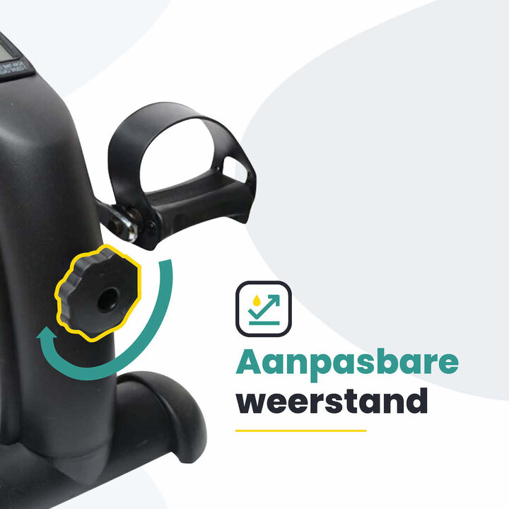 Voltano Bureaufiets - Met Display - Mini-hometrainer - Stoelfiets - Pedaaltrainer - Zwart