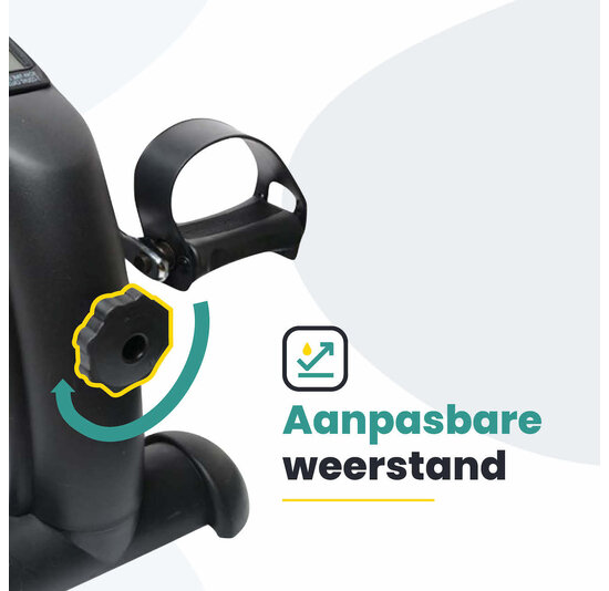 Voltano Bureaufiets - Met Display - Mini-hometrainer - Stoelfiets - Pedaaltrainer - Zwart