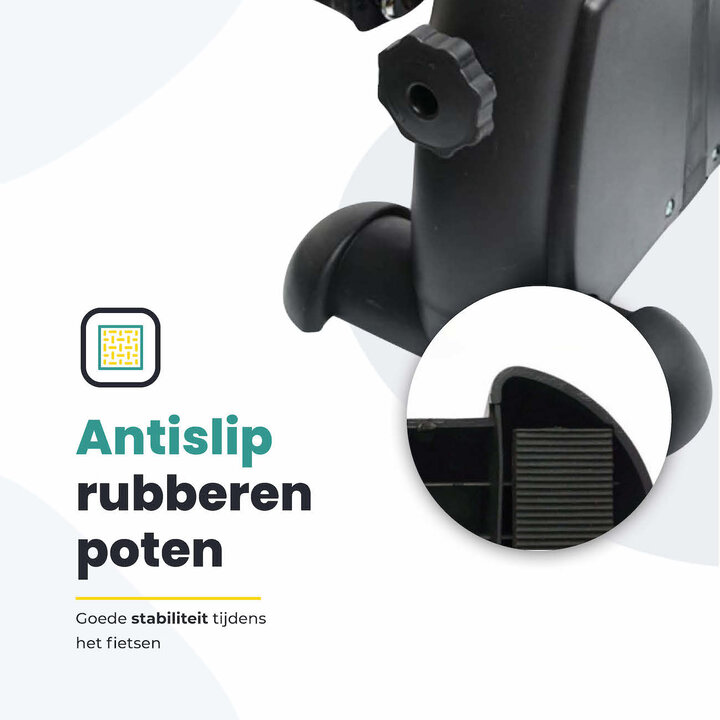 Voltano Bureaufiets - Met Display - Mini-hometrainer - Stoelfiets - Pedaaltrainer - Zwart