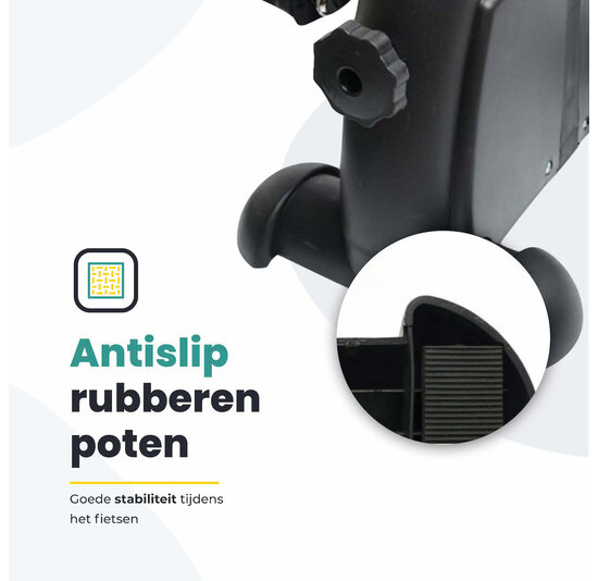 Voltano Bureaufiets - Met Display - Mini-hometrainer - Stoelfiets - Pedaaltrainer - Zwart