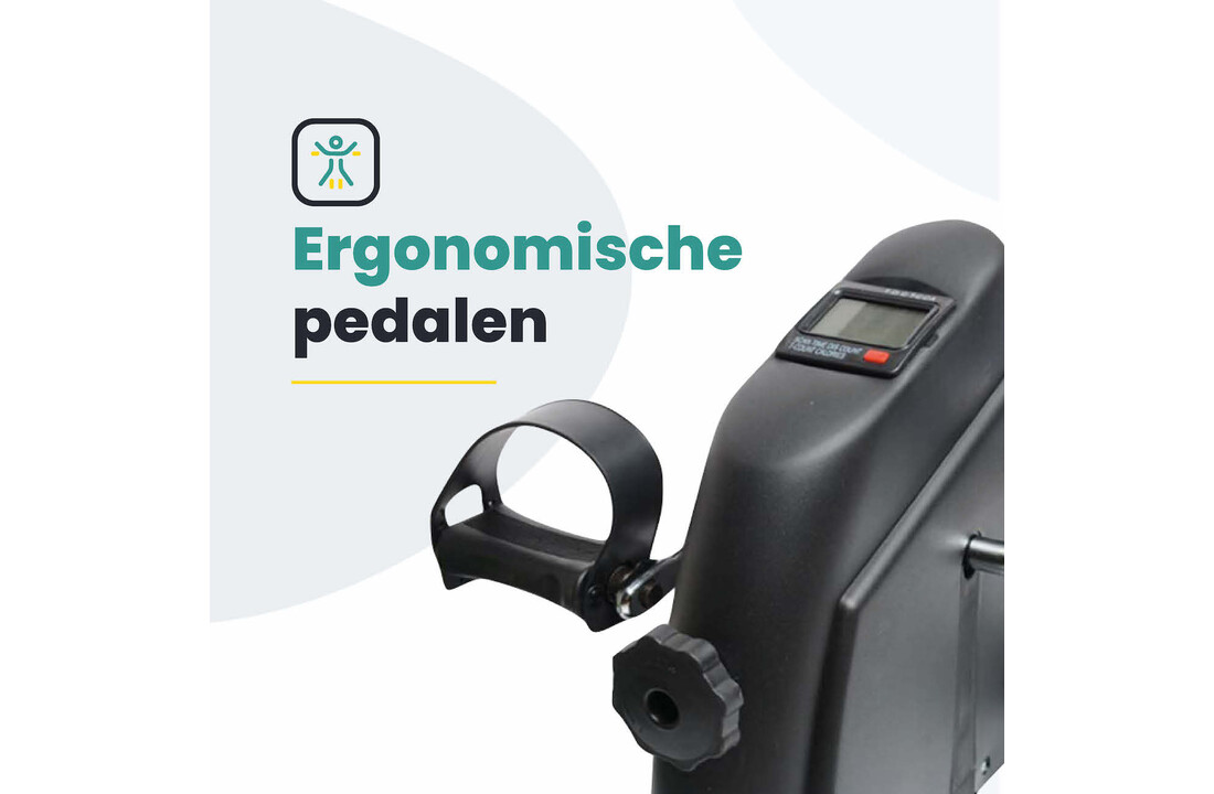 Voltano Bureaufiets - Met Display - Mini-hometrainer - Stoelfiets - Pedaaltrainer - Zwart