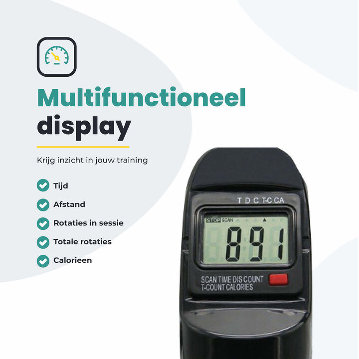 Voltano Bureaufiets - Met Display - Mini-hometrainer - Stoelfiets - Pedaaltrainer - Zwart