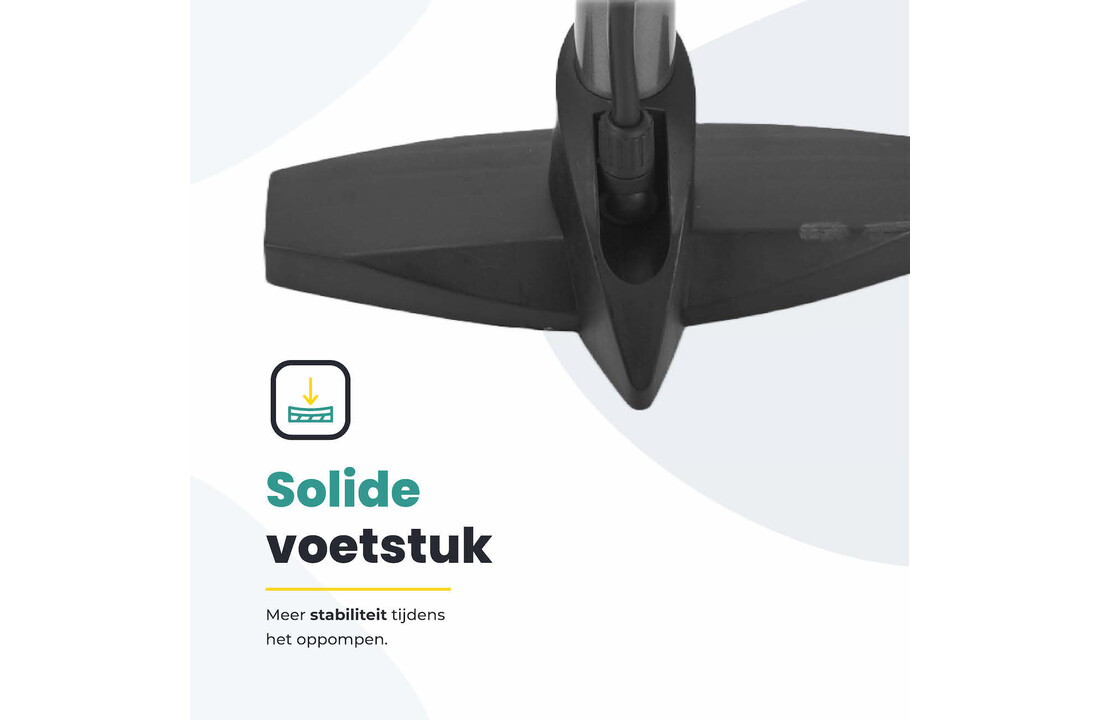 Voltano Hogedruk Fietspomp - Manometer - 11 Bar - Titanium goud