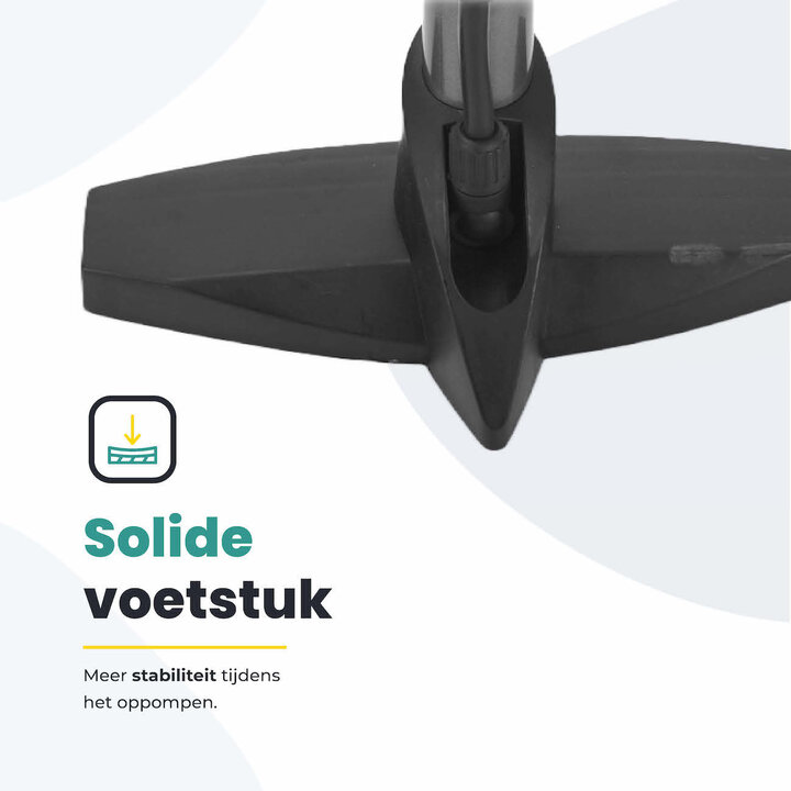 Voltano Hogedruk Fietspomp - Manometer - 11 Bar - Titanium goud