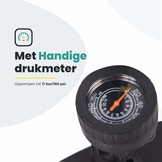 Voltano Hogedruk Fietspomp - Manometer - 11 Bar - Titanium goud