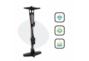 Voltano Hogedruk Fietspomp - Manometer - 11 Bar - Titanium goud