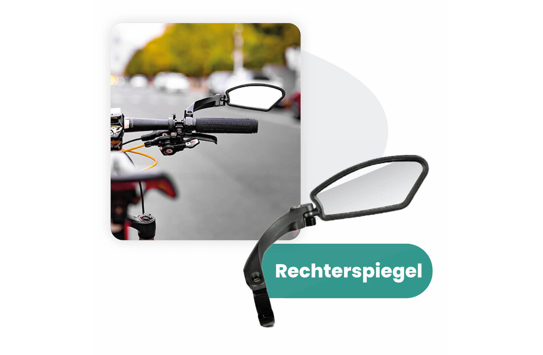 Fietsspiegel Rechts - Extra Stevig - Wegklapbaar