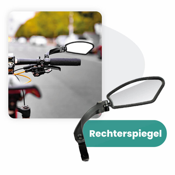 Fietsspiegel Rechts - Extra Stevig - Wegklapbaar