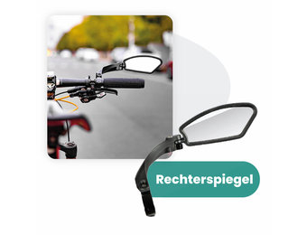 Fietsspiegel Rechts - Extra Stevig - Wegklapbaar