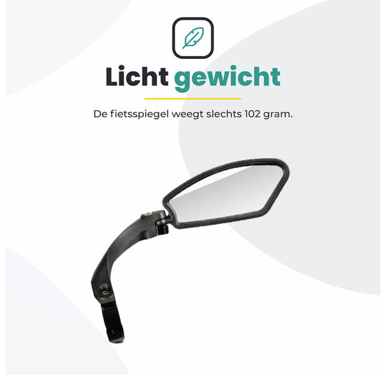 Fietsspiegel Rechts - Extra Stevig - Wegklapbaar
