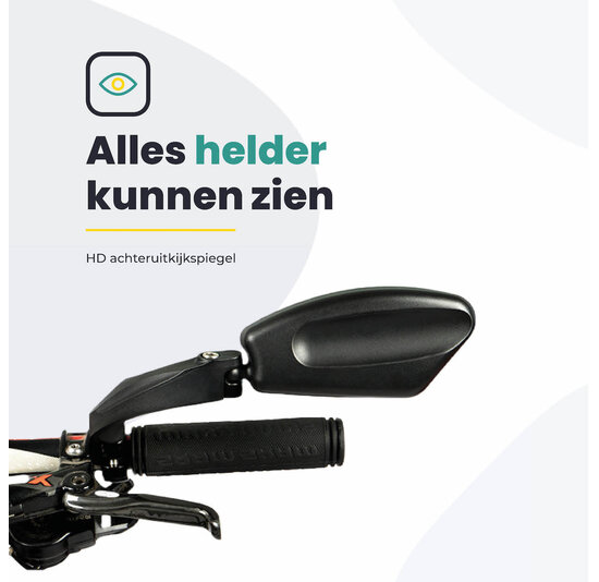 Fietsspiegel Rechts - Extra Stevig - Wegklapbaar