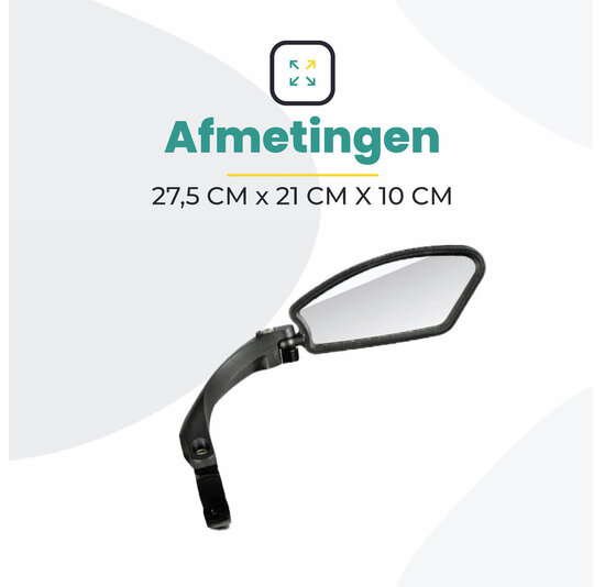 Fietsspiegel Rechts - Extra Stevig - Wegklapbaar