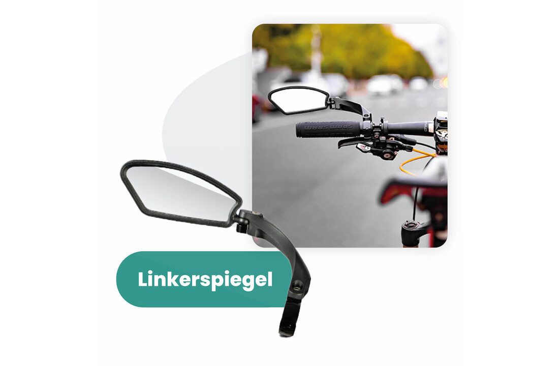 Fietsspiegel Links - Extra Stevig - Wegklapbaar