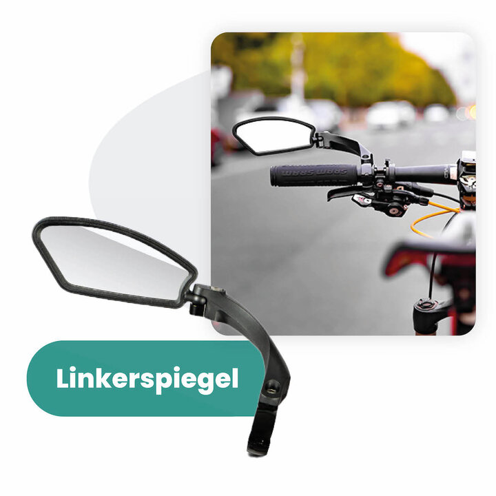 Fietsspiegel Links - Extra Stevig - Wegklapbaar
