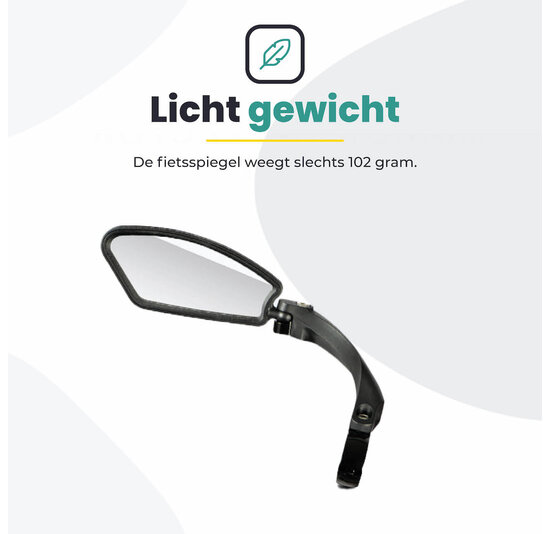 Fietsspiegel Links - Extra Stevig - Wegklapbaar