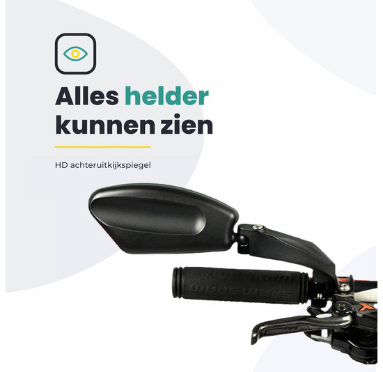 Fietsspiegel Links - Extra Stevig - Wegklapbaar