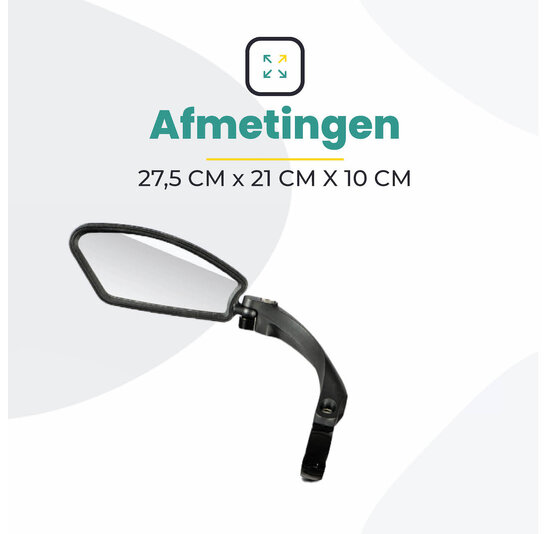 Fietsspiegel Links - Extra Stevig - Wegklapbaar