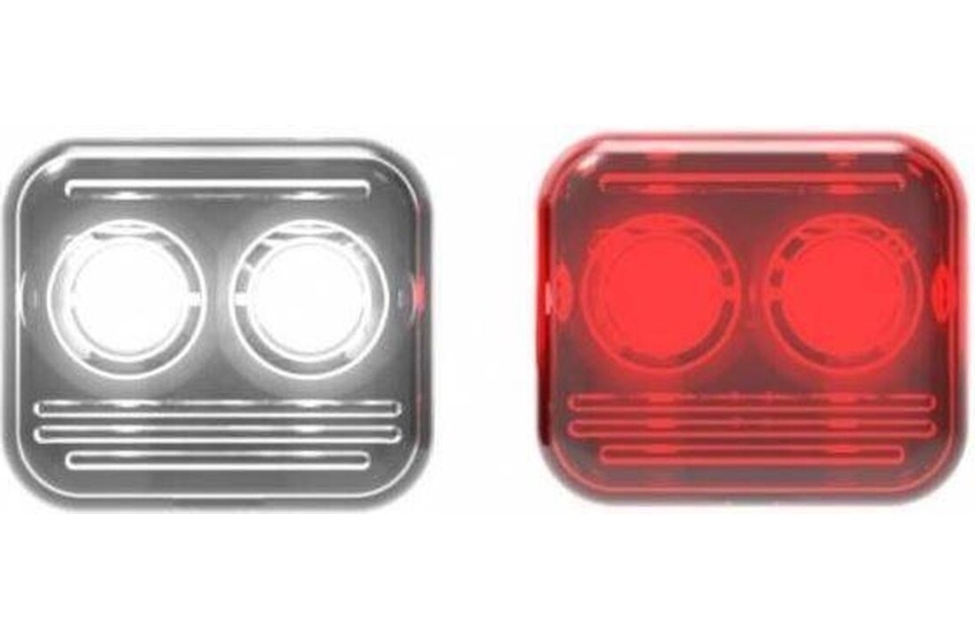 Reelight AMS Constant Staal Rood/wit 4 Delig - Fietsverlichtingset