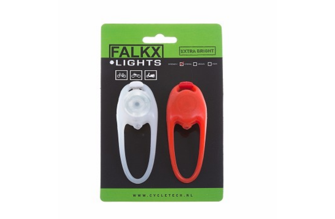 Frog Verlichtingsset LED Batterijen wit/rood - Fietsverlichting