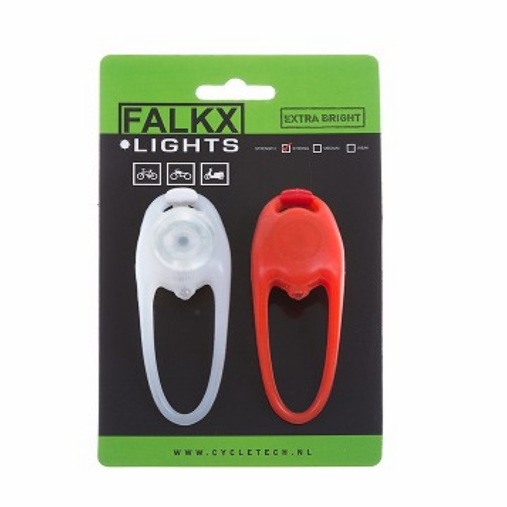 Frog Verlichtingsset LED Batterijen wit/rood - Fietsverlichting