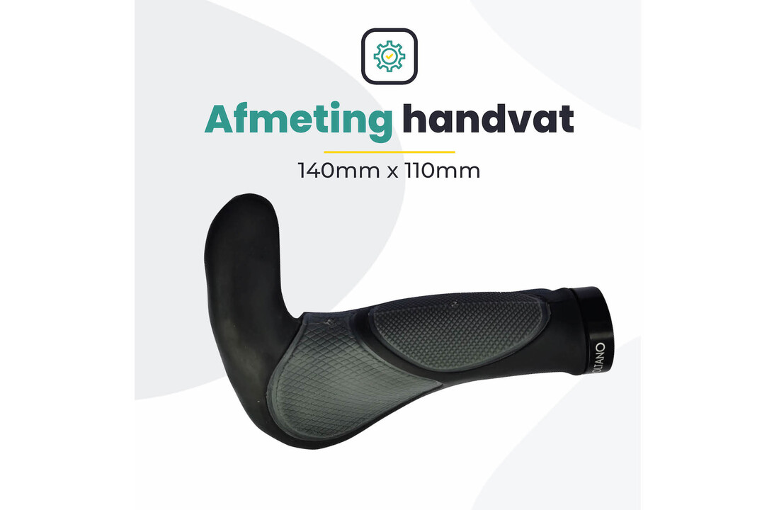 Voltano Ergonomisch Gevormde Fiets Handvatten Met Bar Ends - Imbus - Incl. Bevestigingsmateriaal
