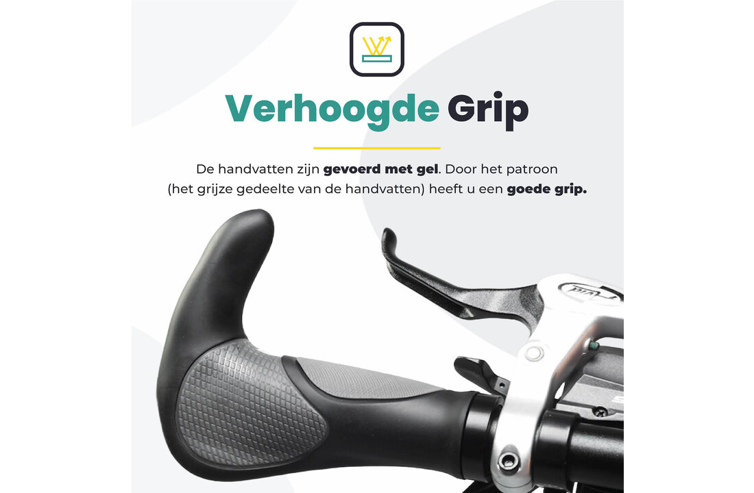 Voltano Ergonomisch Gevormde Fiets Handvatten Met Bar Ends - Imbus - Incl. Bevestigingsmateriaal