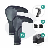 Voltano Ergonomisch Gevormde Fietshandvatten Met Bar Ends - Imbus - Incl. Bevestigingsmateriaal